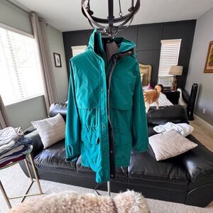 Vintage Eddie Bauer Gore-Tex Parka Jacket XL Teal‎  Waterproof Windproof